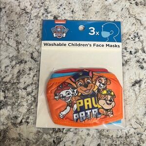 Paw Patrol Kids Face Masks - Vibrant Orange and Blue-pack of 3